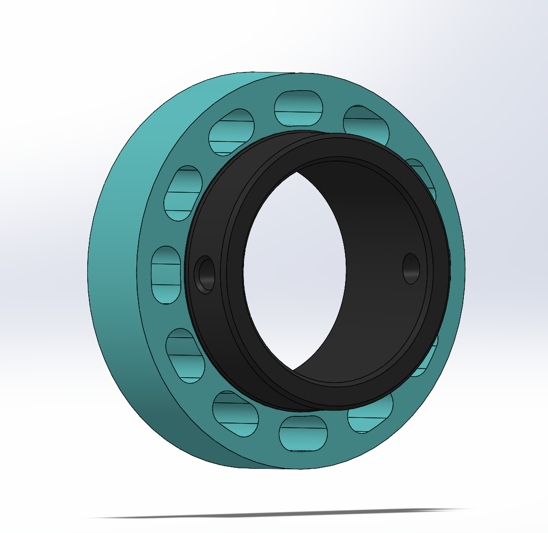 2.25" by .5" Smush Wheel - 1.125" Round Hub