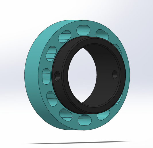 2.25" by .5" Smush Wheel - 1.125" Round Hub
